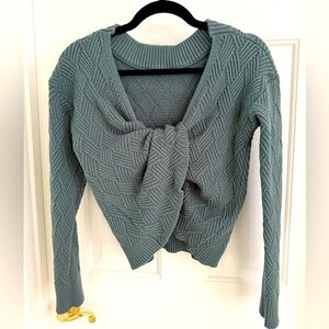 Carbon38 Reversible Sweater Greyish Blue-Green Color Size XS
